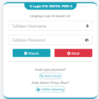 Register PGRI Sungaikunjang - Persatuan Guru Republik Indonesia Cabang Sungaikunjang
